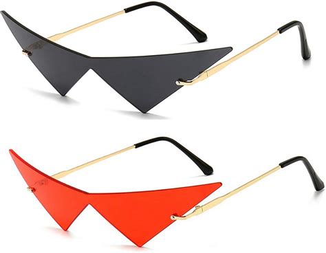 triangular sunglasses.